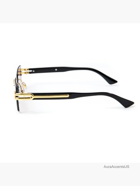 Vintage Rimless Square Sunglasses Gradient Tinted UV Protection Retro Unisex main image 7